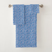 Rainday Blues Raindrops Pluie Bleu Blanc Motif