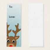 Raindeer Christmas Gift Label Mini Visitekaartjes (Voorkant /achterkant)