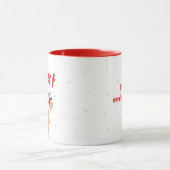 Raindeer Santa Personalize Christmas Coffee Mug (Centre)