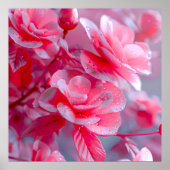 Raindrop Blush Pink Blossom Poster (Voorkant)