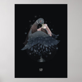 RAINDROP DUCK van Alexandra Dikaia Poster