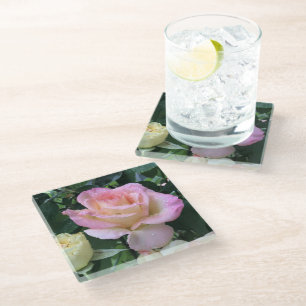 Raindrop Roos Glass Onderzetter