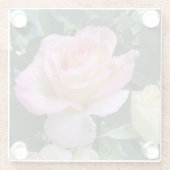 Raindrop Roos Glass Onderzetter (Achterkant)