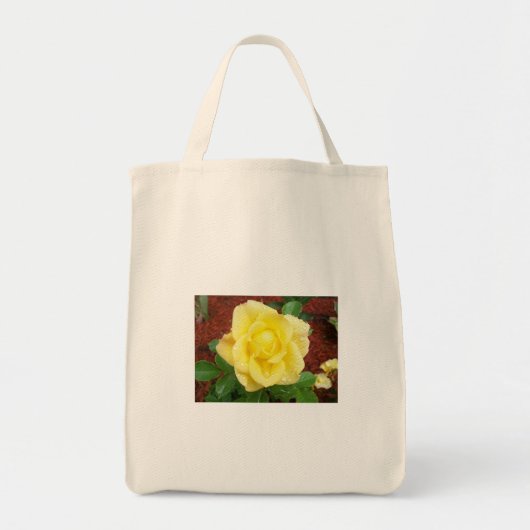 Raindrop Roos Grocery Bag Tote Bag (Voorkant)