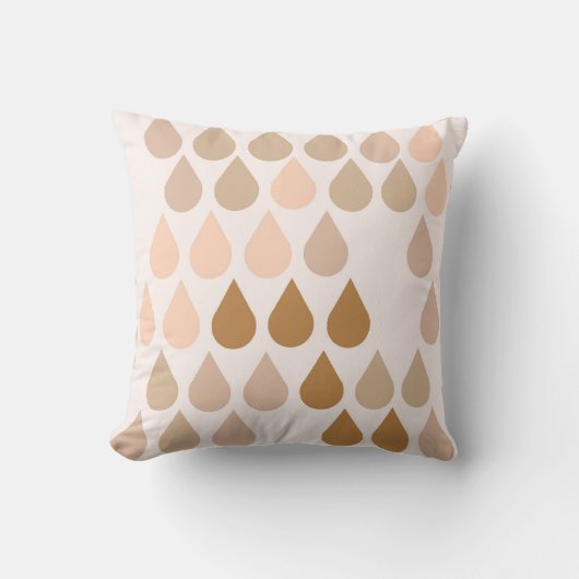 Raindrop roze boho kwekerijklooster, neutraal deco kussen (Voorkant)