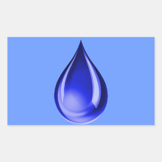 RAINDROP TEARS GRAPHICS LOGO ICON WATER DROPLET RECHTHOEKIGE STICKER