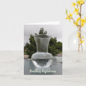 Raindropreflecties in Wenskaart van glas Kaart (Gele Bloem)