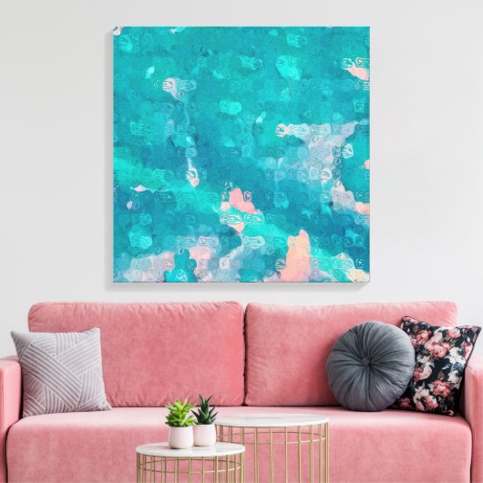 Raindrops Abstract Canvas Afdruk (Insitu (Woonkamer))