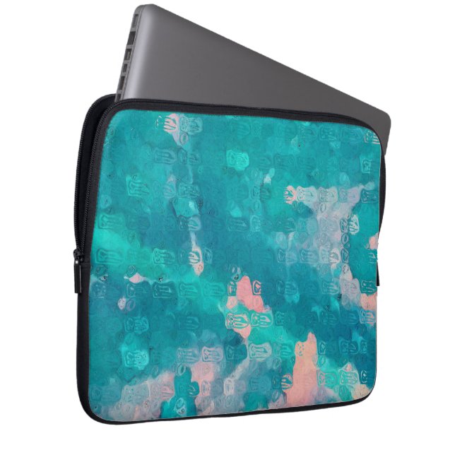 Raindrops Abstract Laptop Sleeve (Voorkant Rechts)