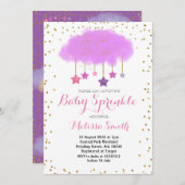 Raindrops Baby Sprinkle Invitation (Devant / Derrière)