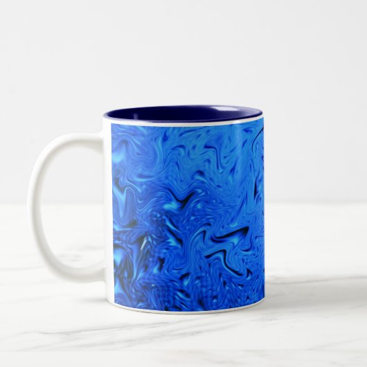 Raindrops by Shirley Taylor Tweekleurige Koffiemok (Links)