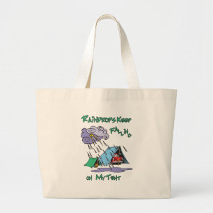 Raindrops Camping Grote Tote Bag