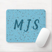 Raindrops en monogram muismat (Met muis)