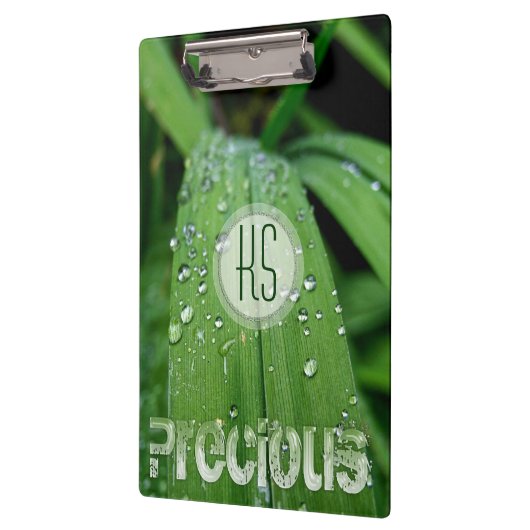 Raindrops Green Grass Business Cliboard Klembord (Links)