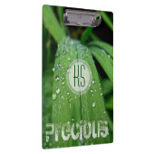 Raindrops Green Grass Business Cliboard Klembord (Rechts)