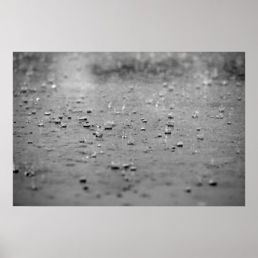 Raindrops in een Storm Poster (Voorkant)