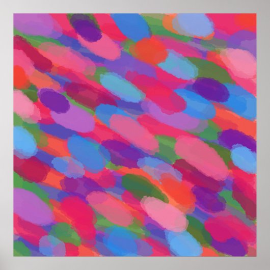 Raindrops kleurig Abstract Poster voor schilderen (Voorkant)