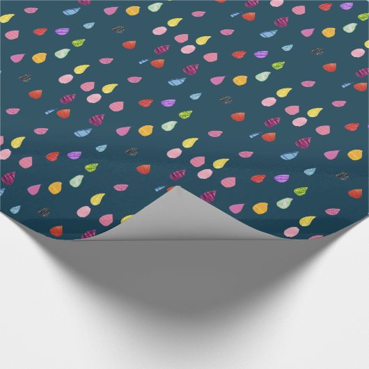 Raindrops kraakbeen schattige collage boho cadeaupapier (Hoek)