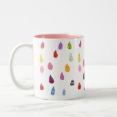 Raindrops kraakbeen schattige collage boho tweekleurige koffiemok (Links)