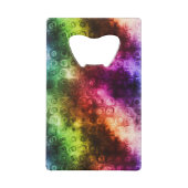 Raindrops op Abstract vloeibaar regenboog Kredietkaart Flessenopener (Achterkant)