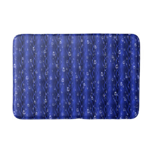 Raindrops op blauw metaal badmat