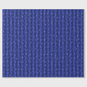 Raindrops op blauw metaal cadeaupapier (Vlak)