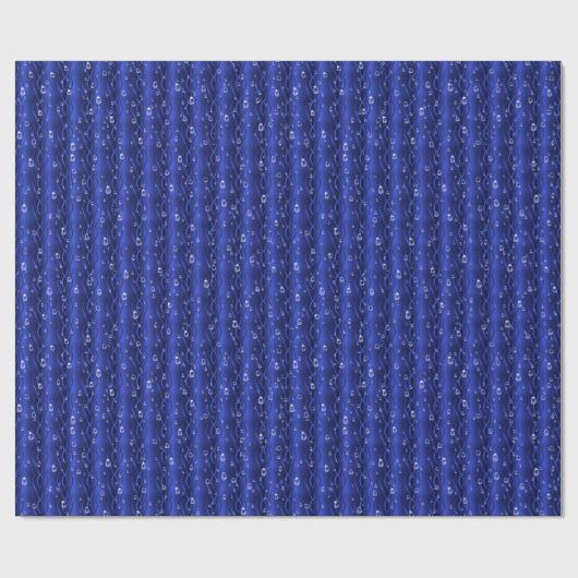 Raindrops op blauw metaal cadeaupapier (Vlak)