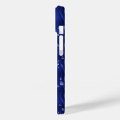 Raindrops op blauw metaal Case-Mate iPhone case (Achterkant / Links)