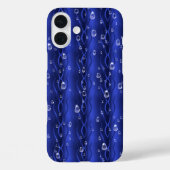 Raindrops op blauw metaal Case-Mate iPhone case (Achterkant)