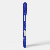 Raindrops op blauw metaal Case-Mate iPhone case (Achterkant / Rechts)