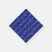Raindrops op blauw metaal servet (Hoek)