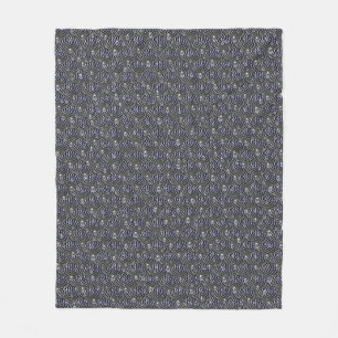 Raindrops op blauwe grijze metalen fleece deken