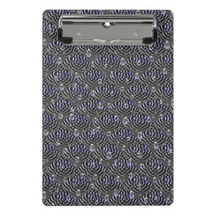 Raindrops op blauwe grijze metalen mini klembord