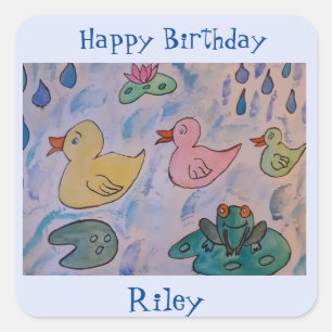 Raindrops op Britse tongvesten Vierkante Sticker