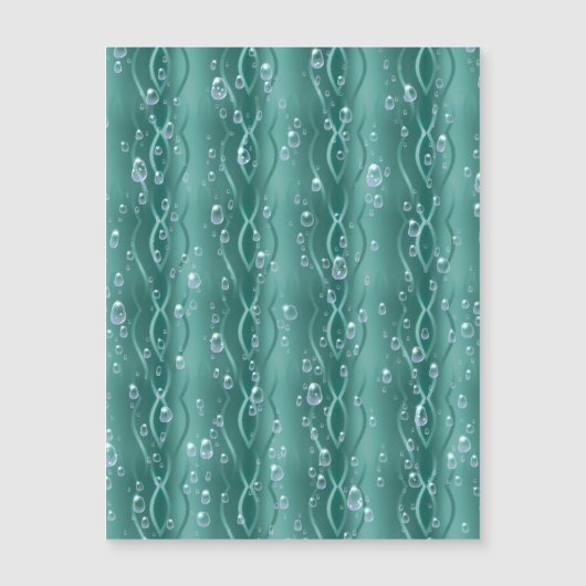 Raindrops op de groene magneetkaart (Voorkant)