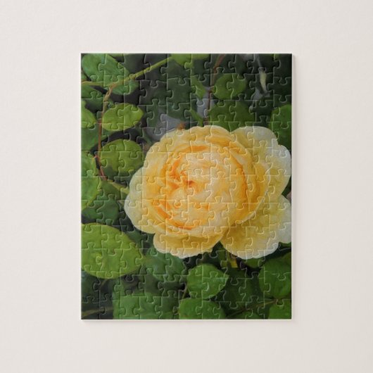 Raindrops op Gele Rose Legpuzzel (Verticaal)