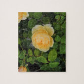 Raindrops op Gele Rose Legpuzzel (Verticaal)