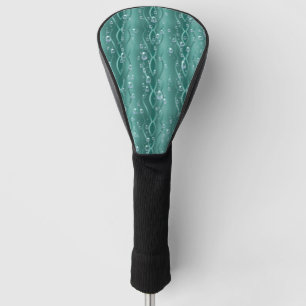 Raindrops op groen metaal golfheadcover