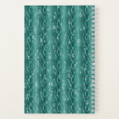 Raindrops op groen metaal notitieboek (Achterkant)