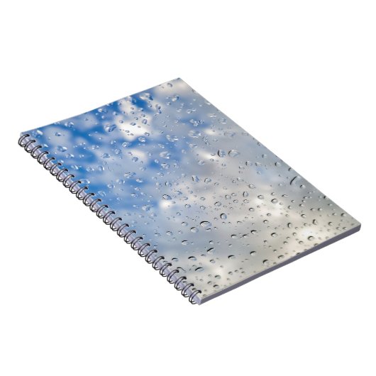 Raindrops op het venster notitieboek (Rechterzijde)