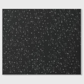 Raindrops op zwart cadeaupapier (Vlak)