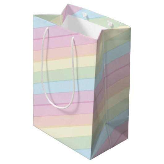 Raindrops Rainbow Baby shower Medium Cadeauzakje (Achterkant Gekanteld)