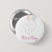 Raindrops Rainbow Baby shower Ronde Button 5,7 Cm (Voorkant /achterkant)