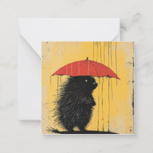 Raindrops & Resoluties: Begin opnieuw met Porcupin Notitiekaartje