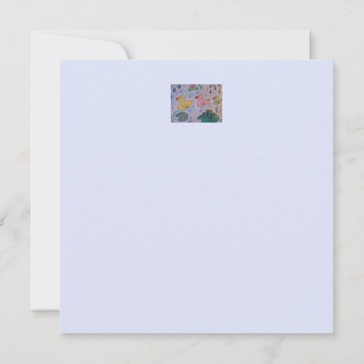 Raindrops sur Ducklings Carte d'Anniversaire Plat (Dos)