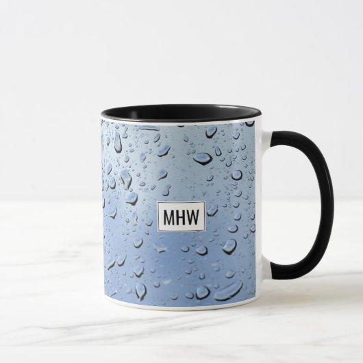 "Raindrops", tasses monogrammes personnalisées (Droite)