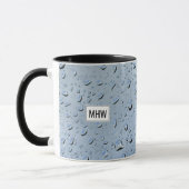 "Raindrops", tasses monogrammes personnalisées (Gauche)