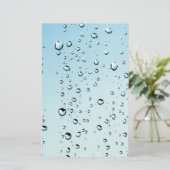 Raindrops Textuur Briefpapier (Staand voorkant)