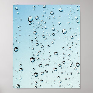 Raindrops Textuur Poster