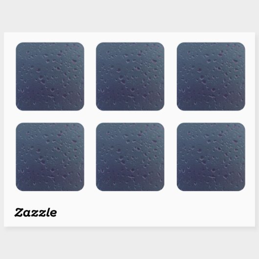 Raindrops Vierkante Sticker (Vel)